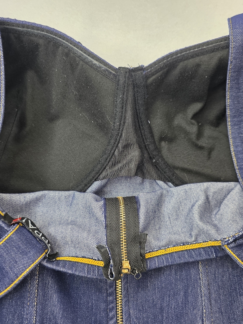 Dark Blue 2X Denim Bustier with Stud Detail 3642-CR - Picture 8 of 13